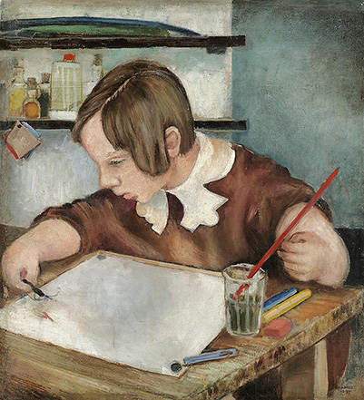 Юная художница за работой, 1937 год 