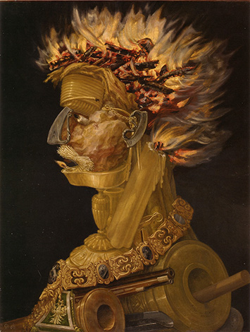 художник Арчимбольдо, картина огонь