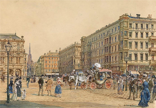 Венская опера с дворцом Тодеско, 1876 год 